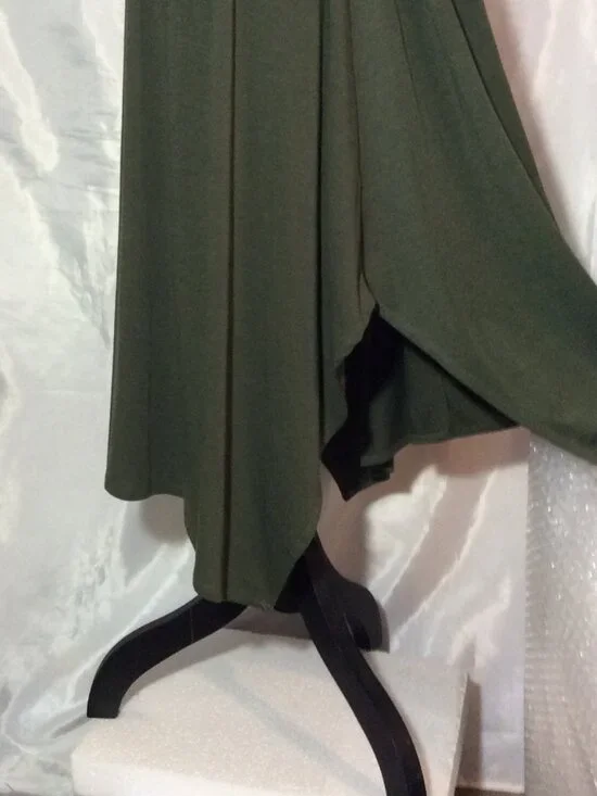 Kristen Nicole Sleeveless Olive Maxi Dress Bohemian-Style Bodice Size M - Picture 6 of 10